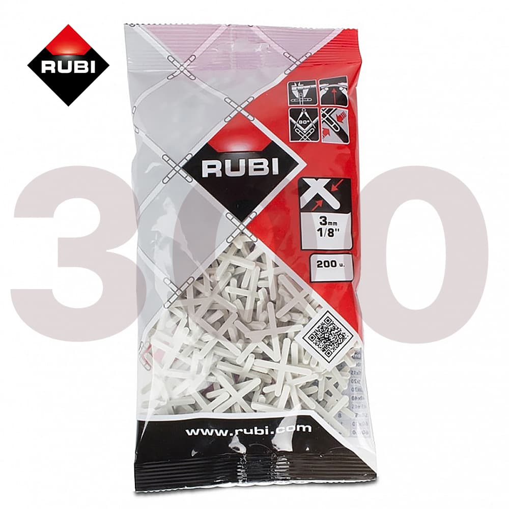 Крестики для плитки RUBI 3мм, (расшивка для швов), арт.02902