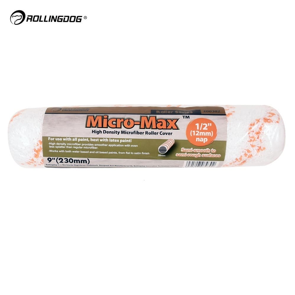 Валик Rollingdog 230мм, ворс 12мм, для каркаса 38мм, микрофибра, арт.00302 - фото 4