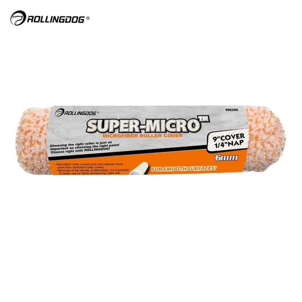 Валик Rollingdog SUPER-MICRO 230мм, ворс 6мм, для каркаса 38мм, микрофибра, арт.00200 - фото 4