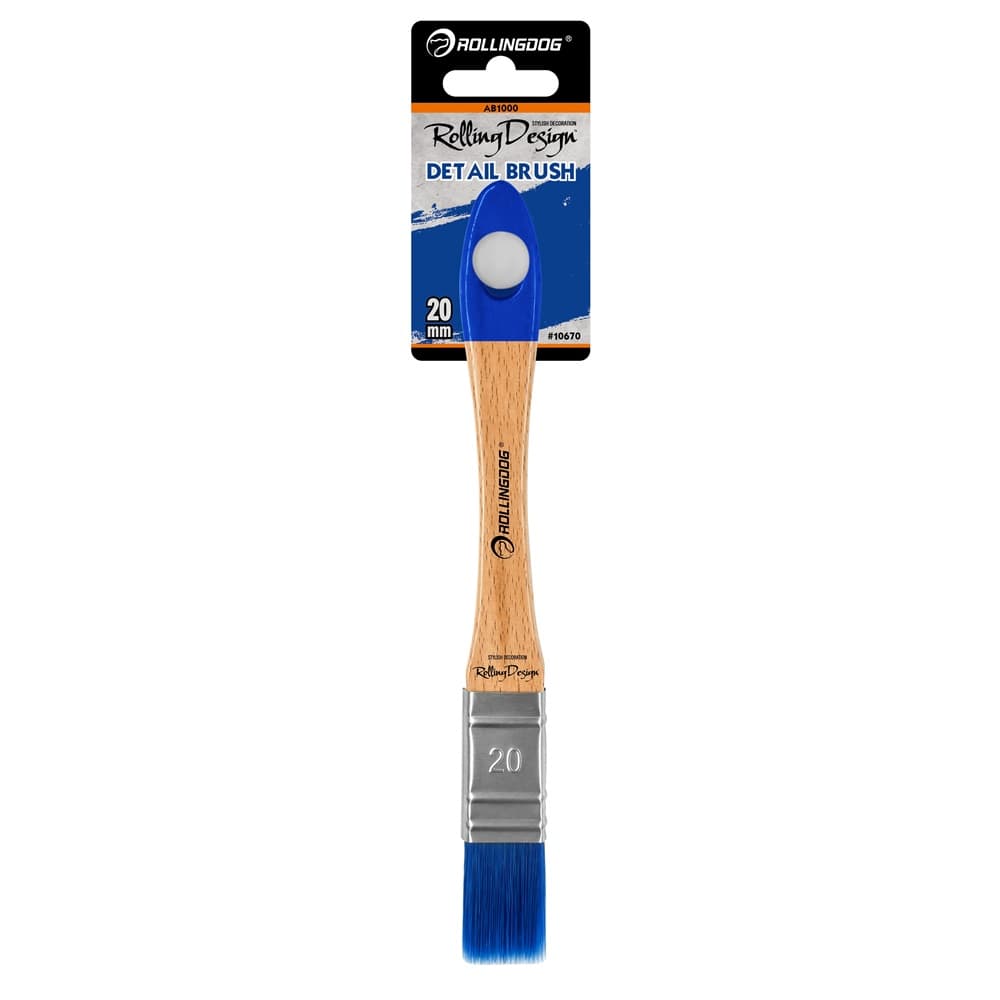 Кисть Rollingdog Detail Brush 20мм, прямой срез, синтетика, серия Elite, арт.10670 - фото 2