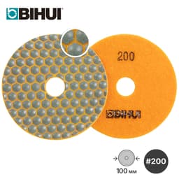 Алмазный гибкий круг (черепашка) BIHUI Ø100мм, #200, арт.DPP420