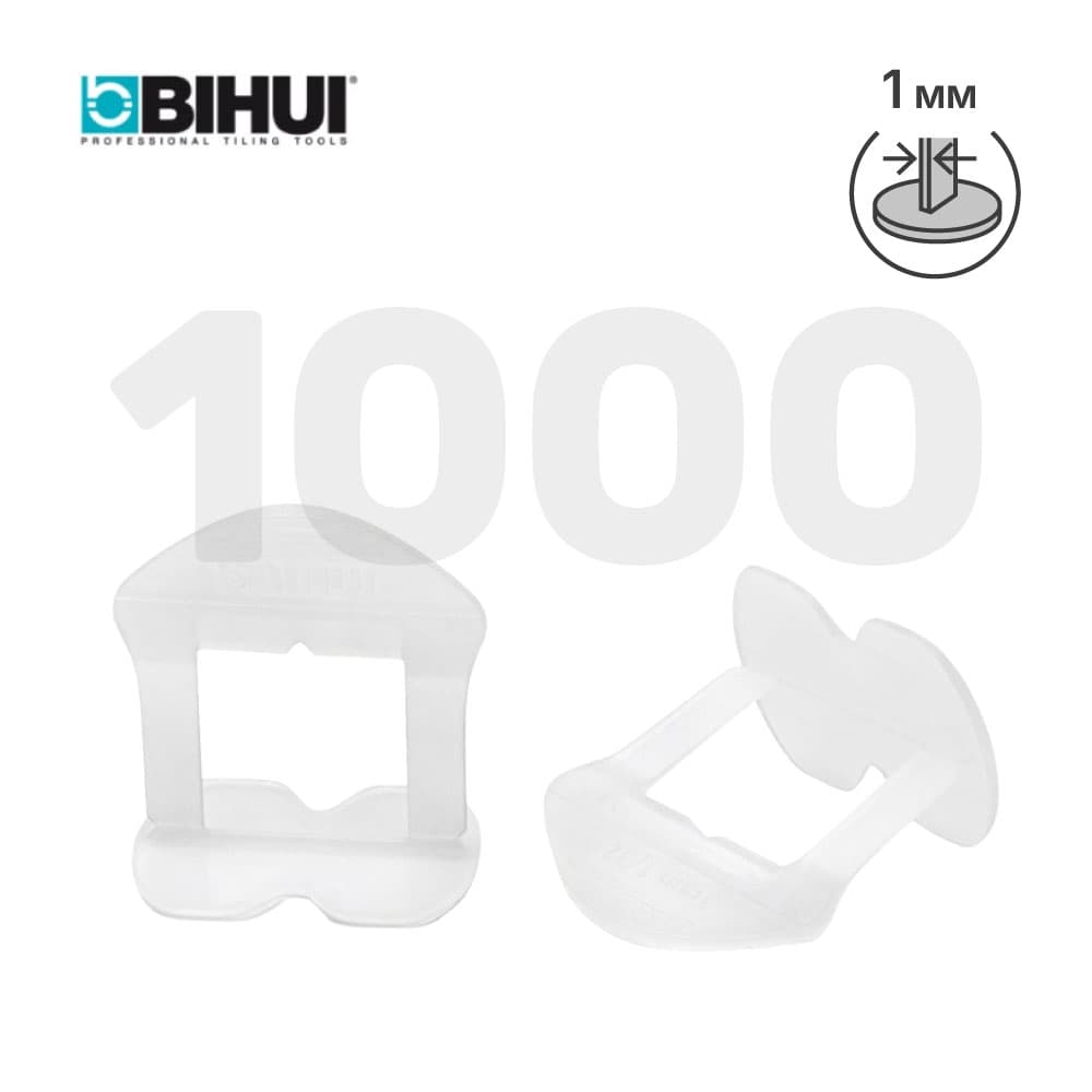 Зажим для системы выравнивания плитки (СВП) BIHUI 1 мм, 1000 шт. в упак., арт.BLS11K