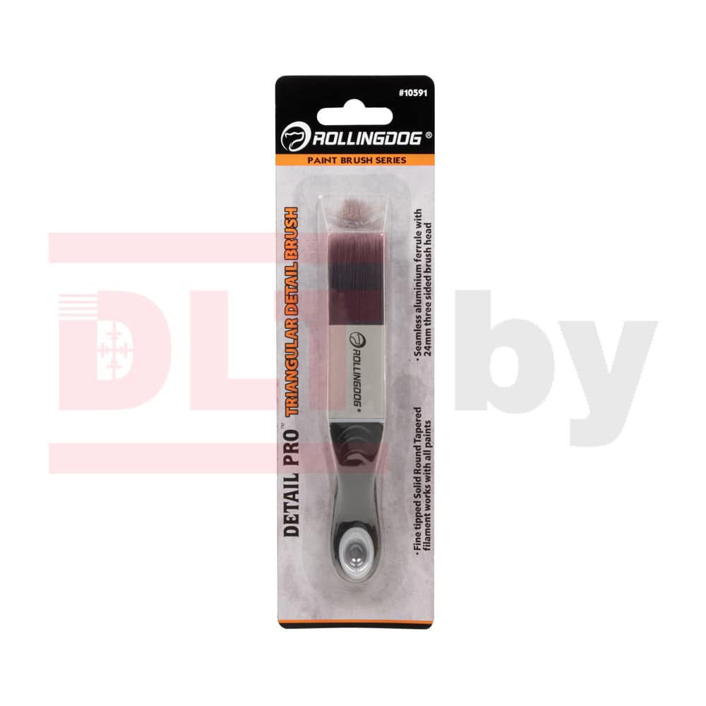 Кисть с короткой ручкой Rollingdog 24мм, треугольная, синтетика, серия Professional, арт.10591 - фото 3