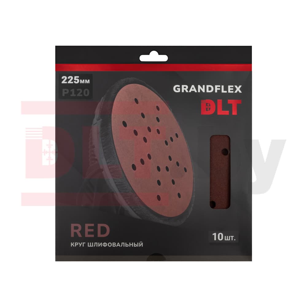 Круг шлифовальный DLT GrandFlex RED, P120, 225мм, 10шт, (на бумаге, оксид алюминия), арт.4508 - фото 3