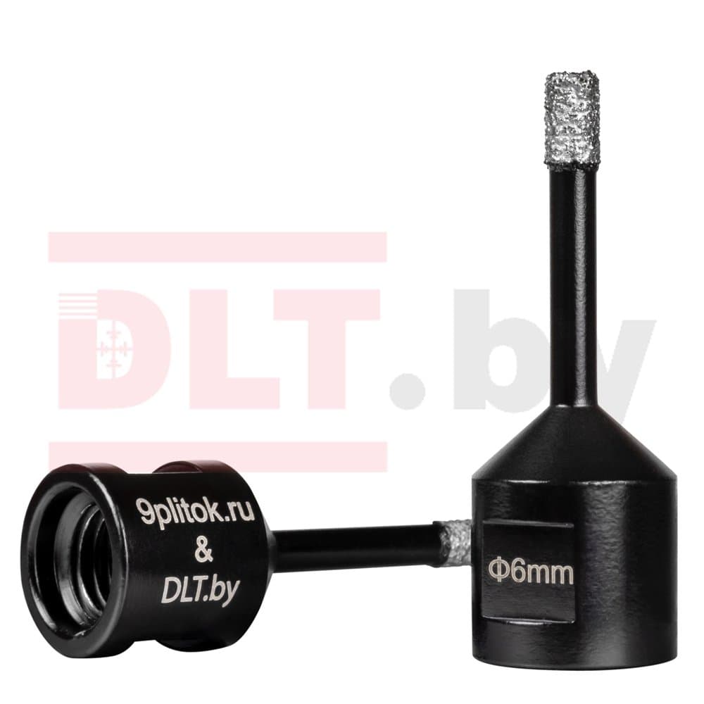 Коронка алмазная DLT&amp;amp;9plitok, ПРЕМИУМ класс, вакуумная пайка, 6мм, арт.0484