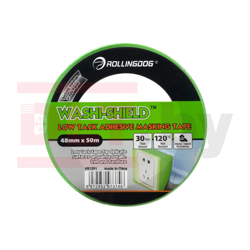 Малярная лента Rollingdog WASHI-SHIELD 48мм x 50м, арт.81391 - фото 3