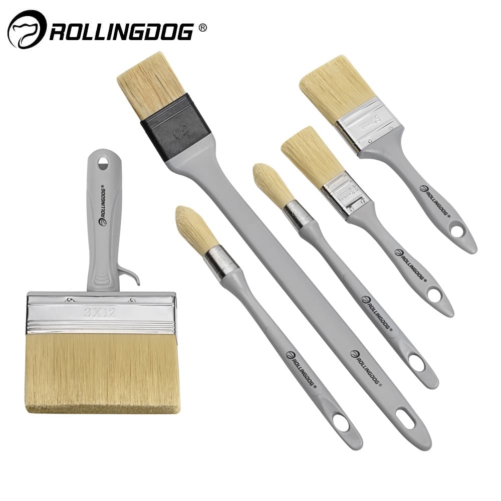 Набор кистей ROLLINGDOG L100 15/18/30/50/50/30*120 мм, синтетика, серия Standard, арт.10775