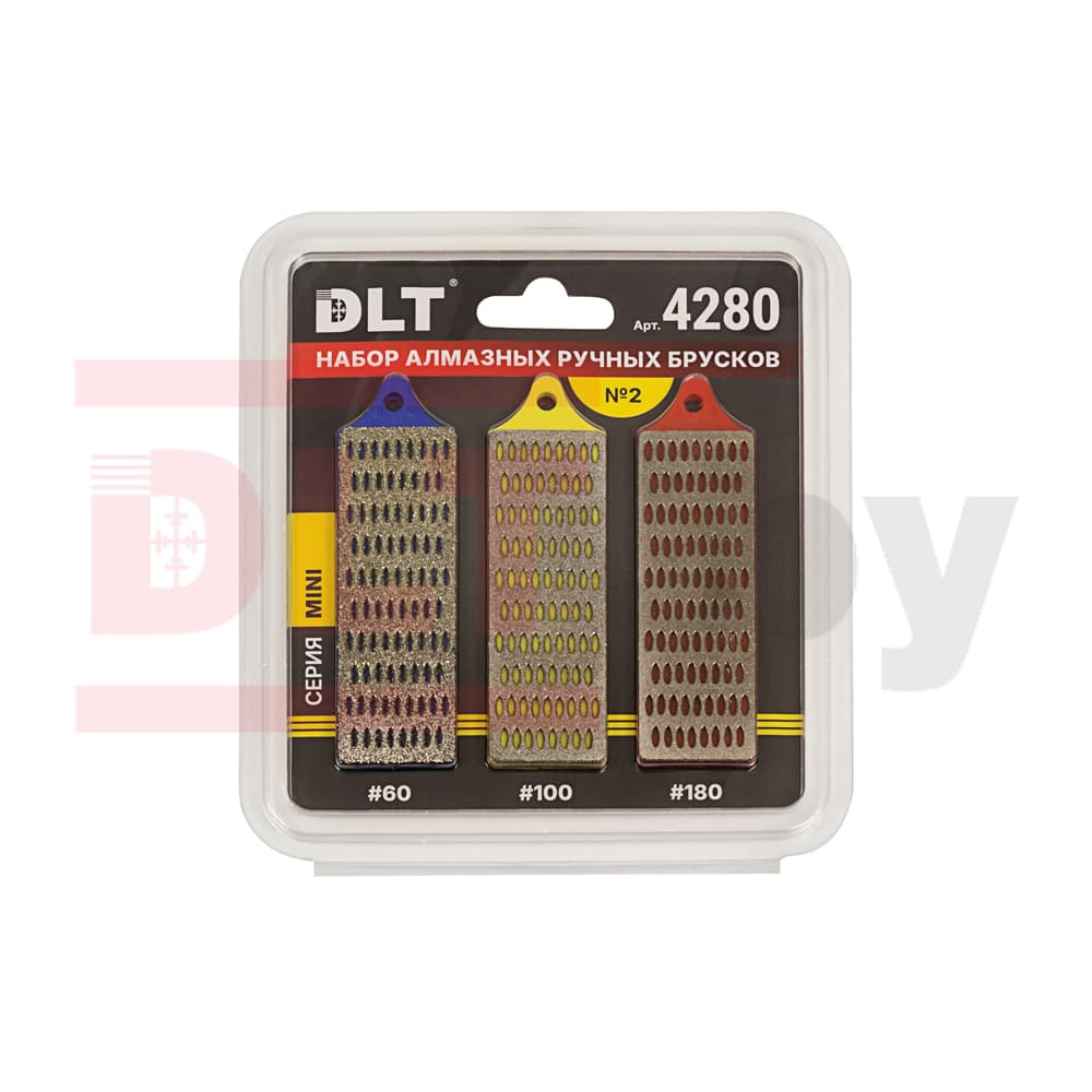 Набор алмазных ручных брусков DLT №2, серия Mini, #60, #100, #180, арт. 4280 - фото 2