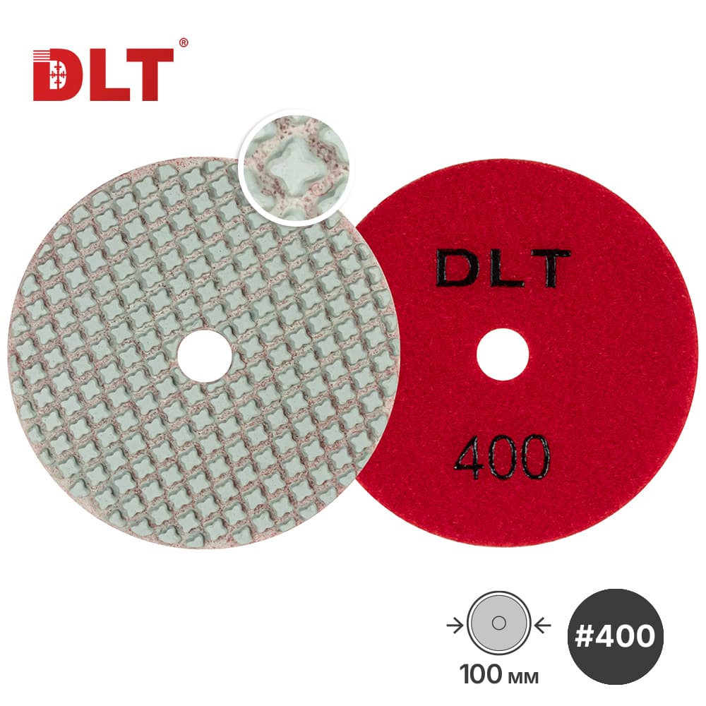 АГШК DLT №3, сверхгибкие, для сухой шлифовки,  #400, 100мм, арт.1295