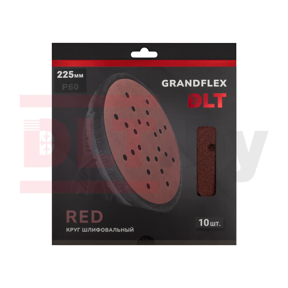 Круг шлифовальный DLT GrandFlex RED, P60, 225мм, 10шт, (на бумаге, оксид алюминия), арт.4505 - фото 3