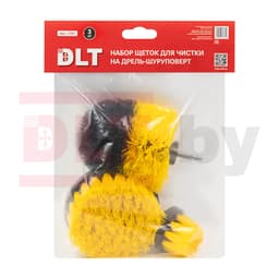 Набор щеток для чистки на дрель шуруповерт DLT, 3шт, арт.1731 - фото 5