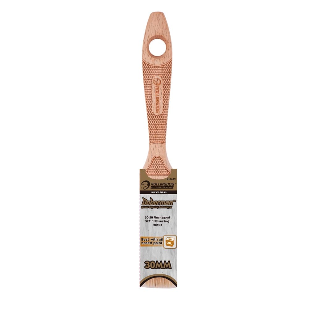 Кисть Rollingdog BTX500 30мм, прямой срез, смешанная щетина, серия Elite, арт.10659 - фото 2
