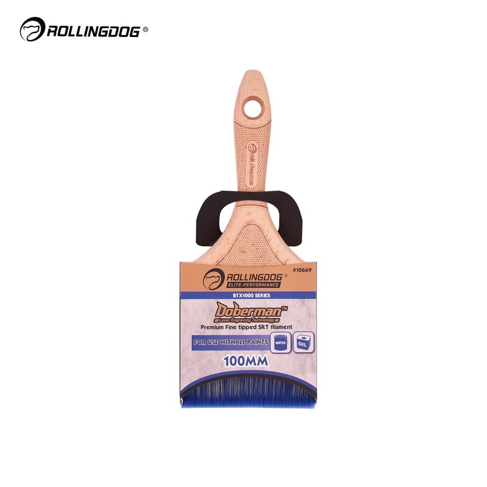 Кисть Rollingdog BP1000 100мм, прямой срез, синтетика, серия Elite, арт.10669 - фото 5