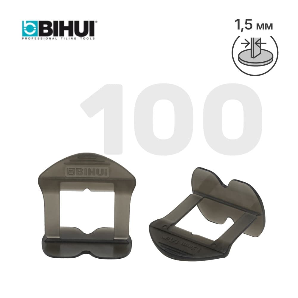 Зажим для системы выравнивания плитки (СВП) BIHUI 1,5мм, 100шт, арт.BLS2100