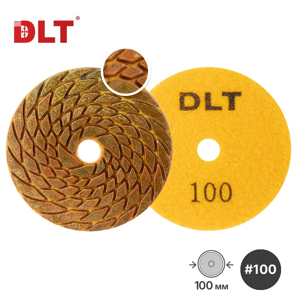 Алмазный гибкий шлифовальный круг DLT №17,  #100, арт.1475