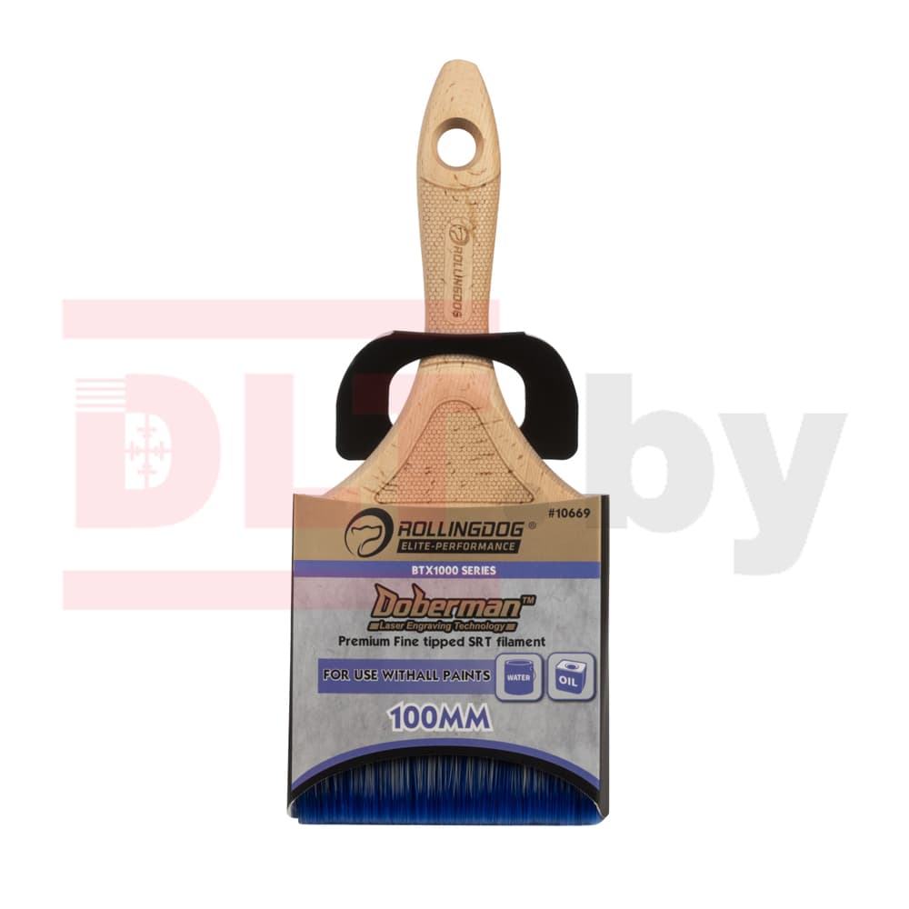 Кисть Rollingdog BP1000 100мм, прямой срез, синтетика, серия Elite, арт.10669 - фото 2