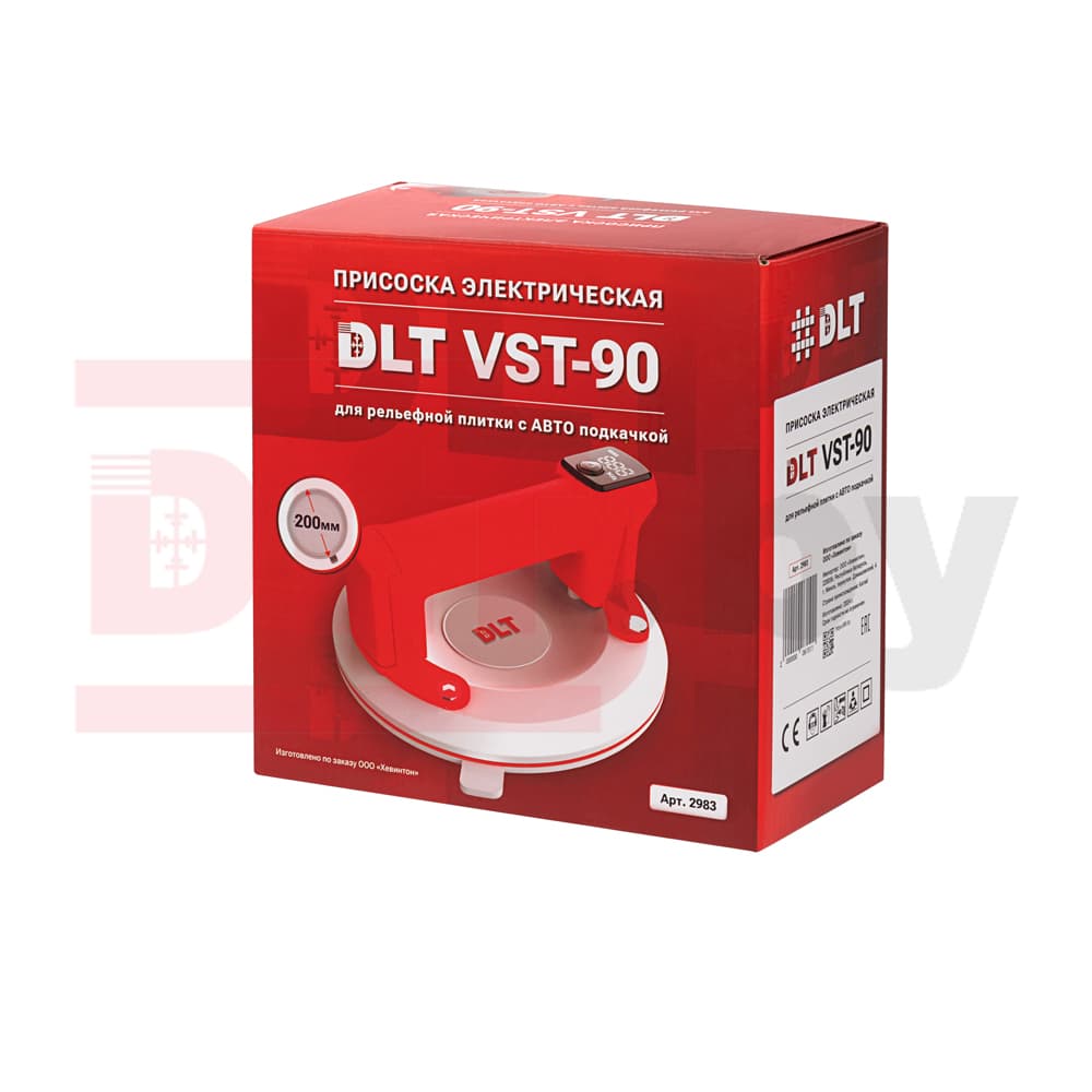 Присоска электрическая DLT VST-90 для рельефной плитки с АВТО подкачкой, арт. 2983 - фото 6