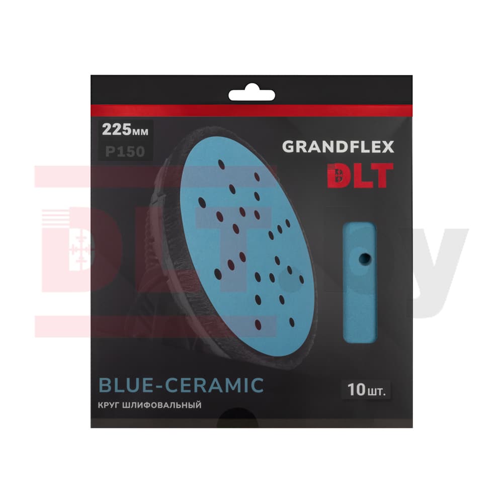 Круг шлифовальный DLT GrandFlex BLUE-CERAMIC, P150, 225мм, 10шт, (на бумаге, керамика и оксид алюминия), арт.3447 - фото 3