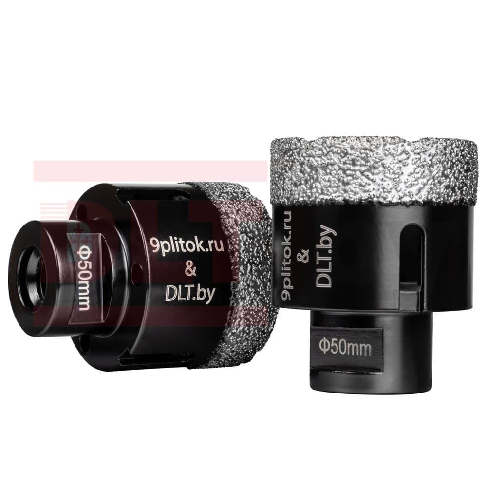 Коронка алмазная DLT&amp;amp;9plitok, ПРЕМИУМ класс, вакуумная пайка, 50мм, арт.0264