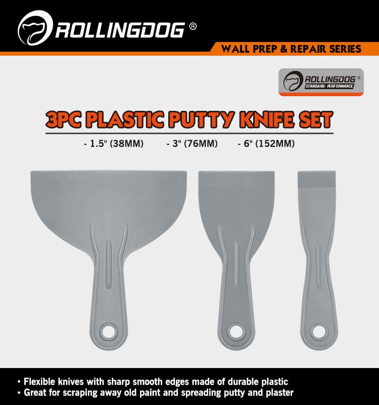 Набор пластиковых шпателей Rollingdog 1.5/ 3/ 6&amp;quot; (38/76/150мм), серия Standard, арт.50310G - фото 3