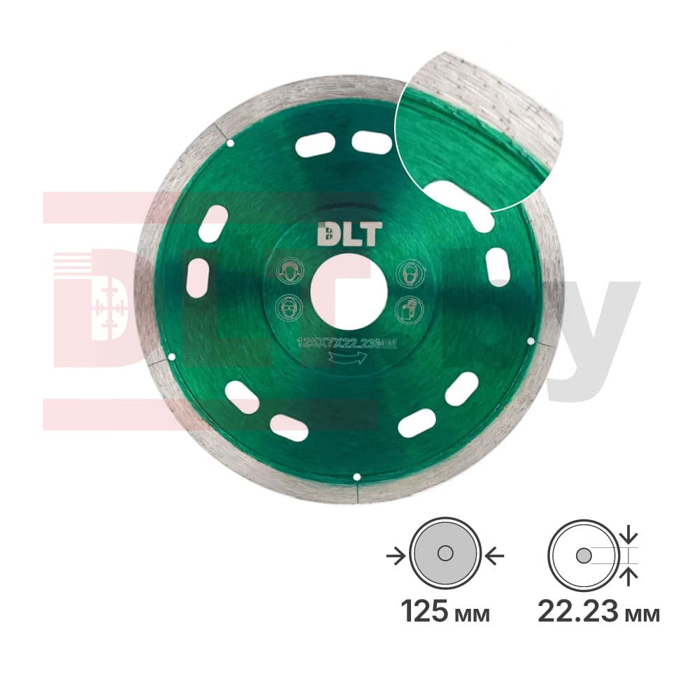 Алмазный диск DLT №7 (Slim-CERAMIC), 125х1,2мм, арт.1291