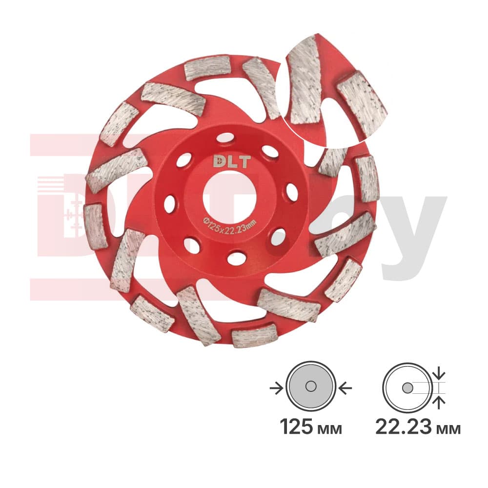 Диск алмазный (алмазная чашка) DLT, 125мм FAN TOP, арт.1419