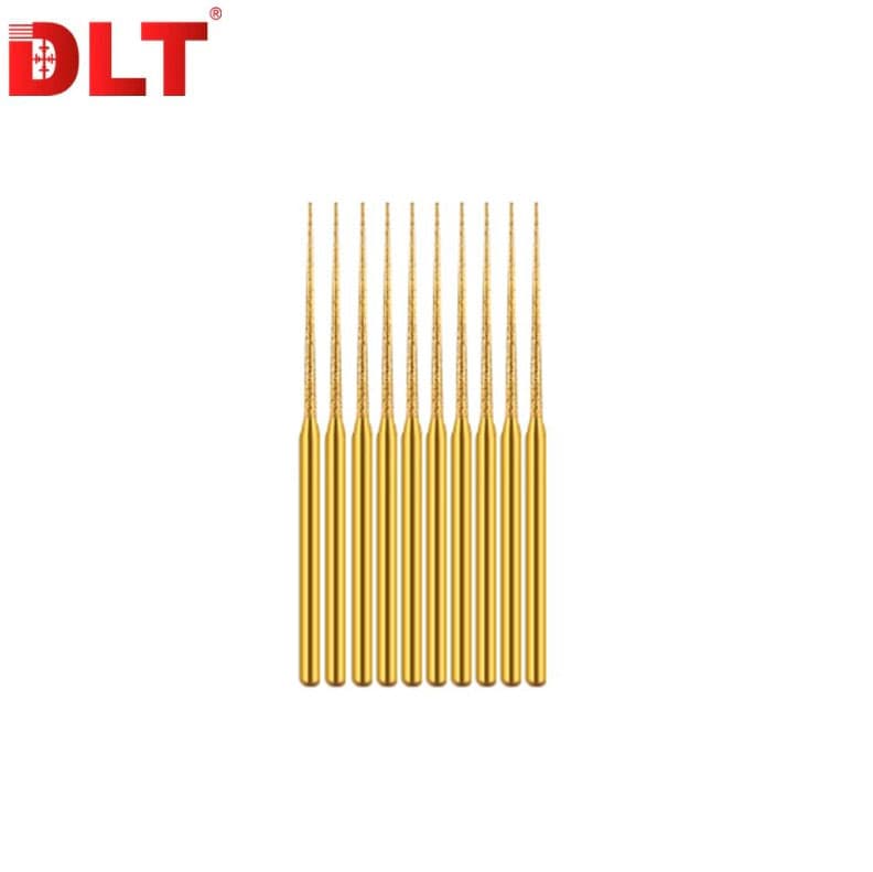 Набор алмазных иголок (фрез) DLT для гравера, конус 1-1,4 мм, #150 (10 шт), арт.5316