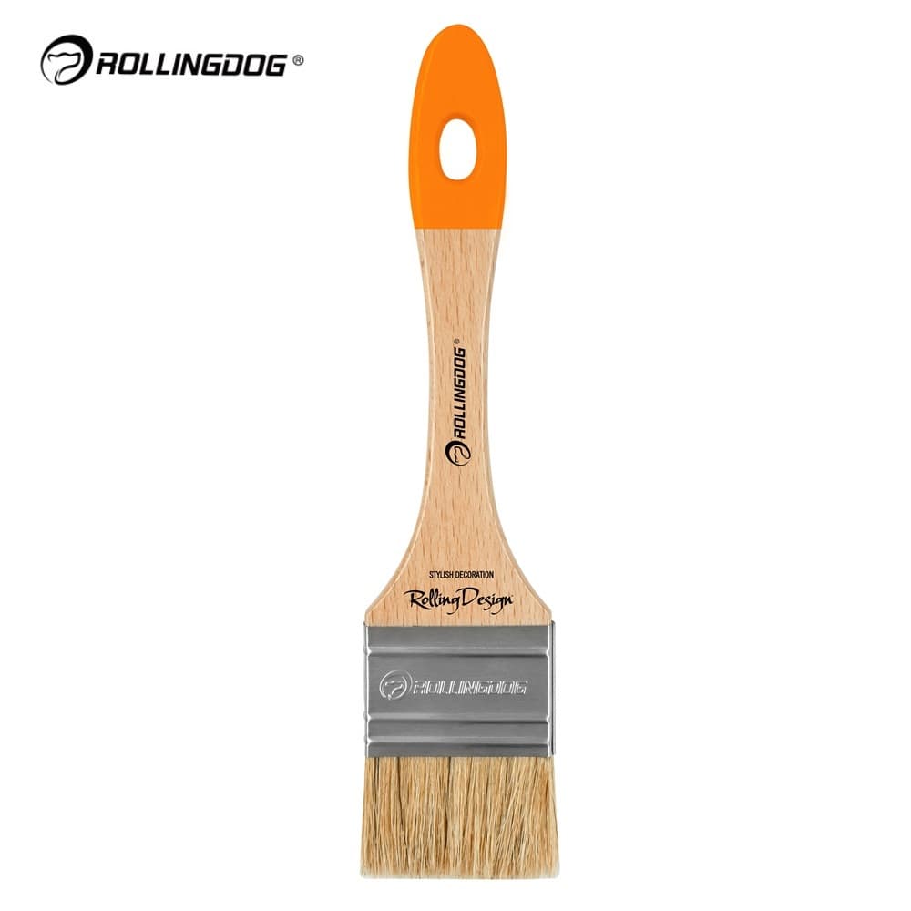 Кисть Rollingdog Design 50мм, прямой срез, натуральная щетина, серия Professional, арт.10678