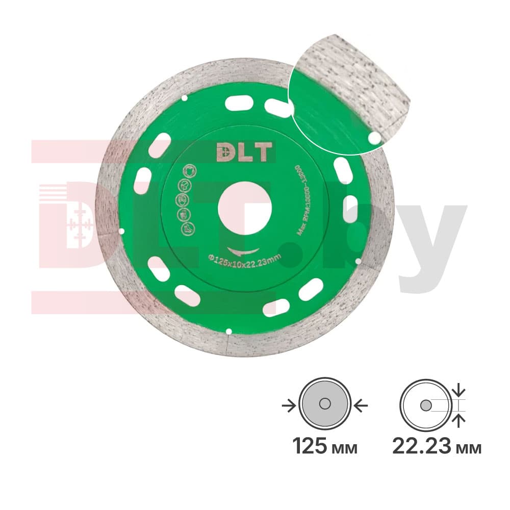 Алмазный диск DLT №17 (Slim-CERAMIC), 125х1,2мм, арт.1417