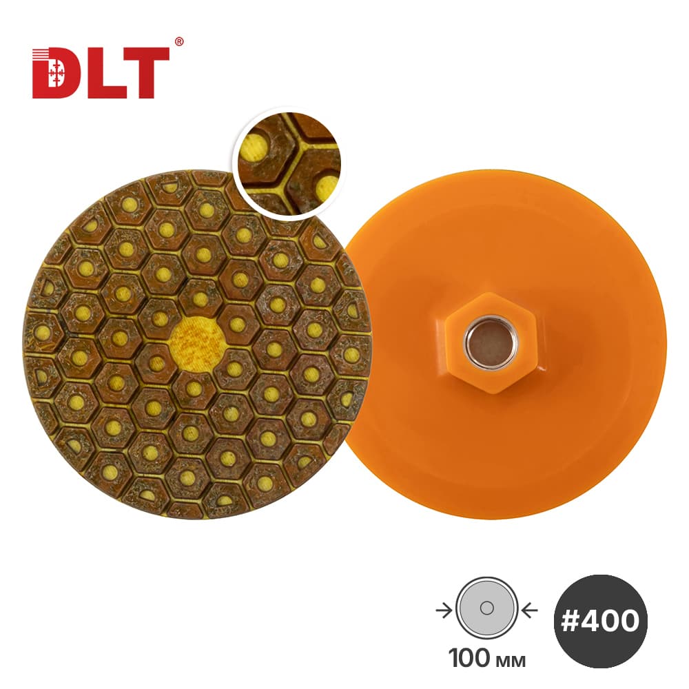 Алмазный гибкий шлифовальный круг DLT №21, #400, 100мм, арт.2930