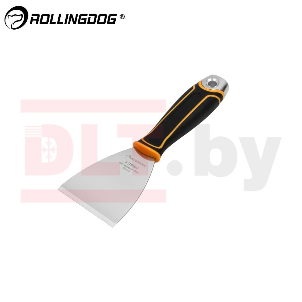 Шпатель-скребок Rollingdog 3" (75мм), срез лезвия 5°, арт.50566