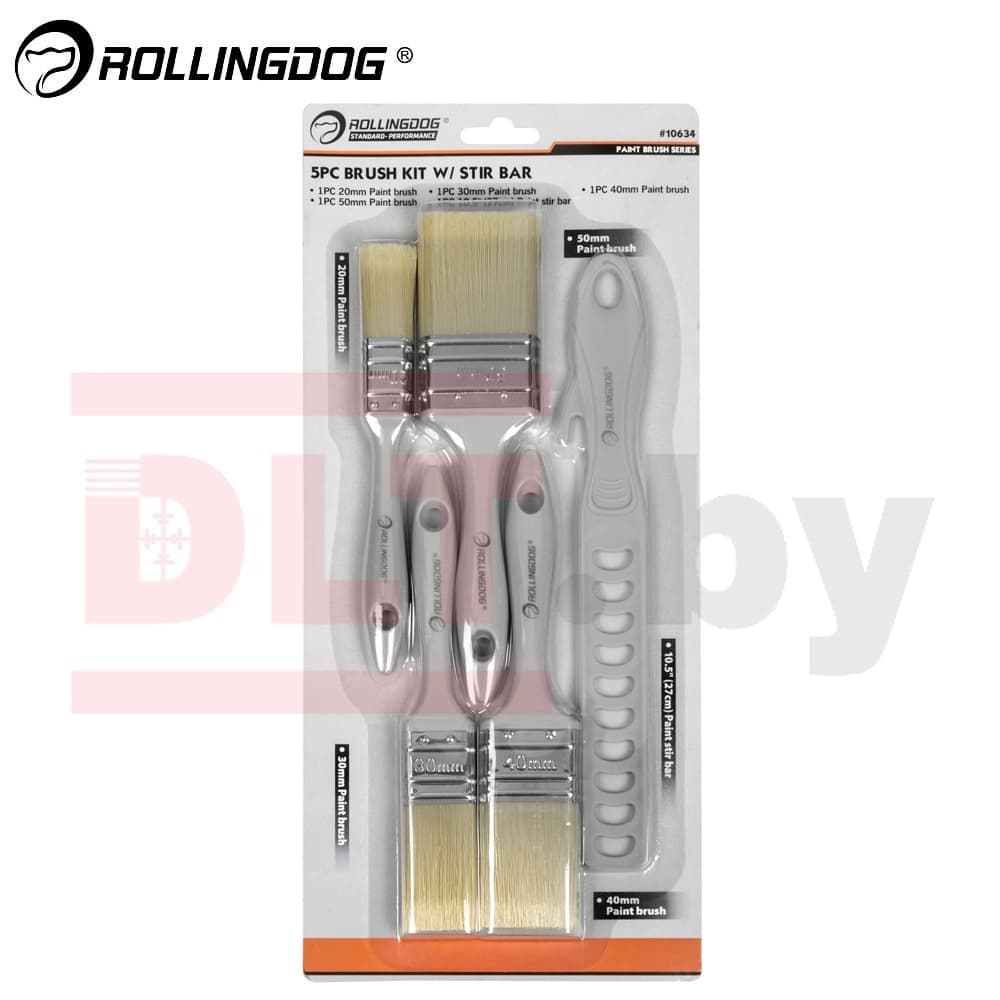Набор кистей Rollingdog G100  20/30/40/50мм, синтетика, серия Standard, арт.10634