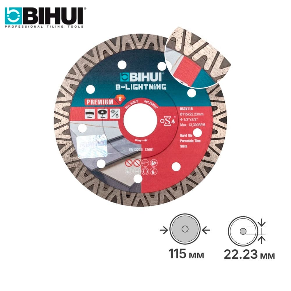Алмазный диск BIHUI B-LIGHTNING, 115х1,4мм, арт.DCCV115