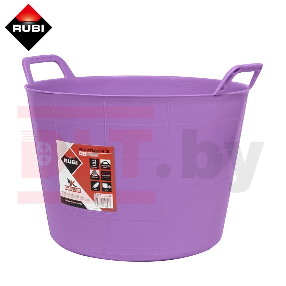 Ведро строительное гибкое RUBI (фиолетовое), 40л, арт.88730