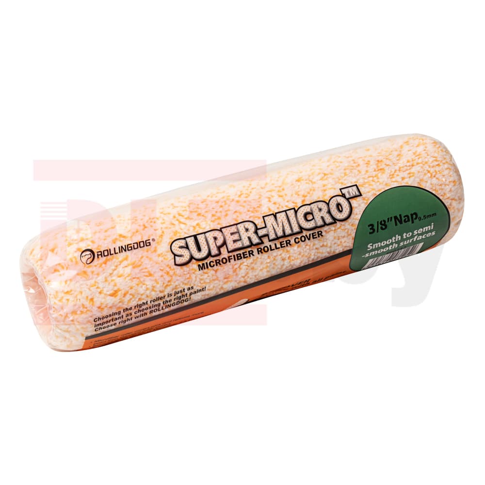 Валик Rollingdog SUPER-MICRO 230мм, ворс 9,5мм, для каркаса 38мм, микрофибра, арт.00252 - фото 3