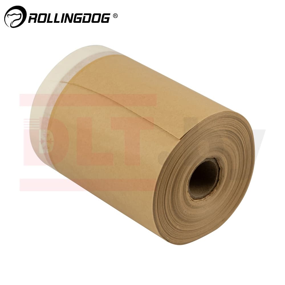 Укрывная бумага на малярной ленте Rollingdog ENVIRO-GUARD 42 г/м², 18см х 25м, арт.80047