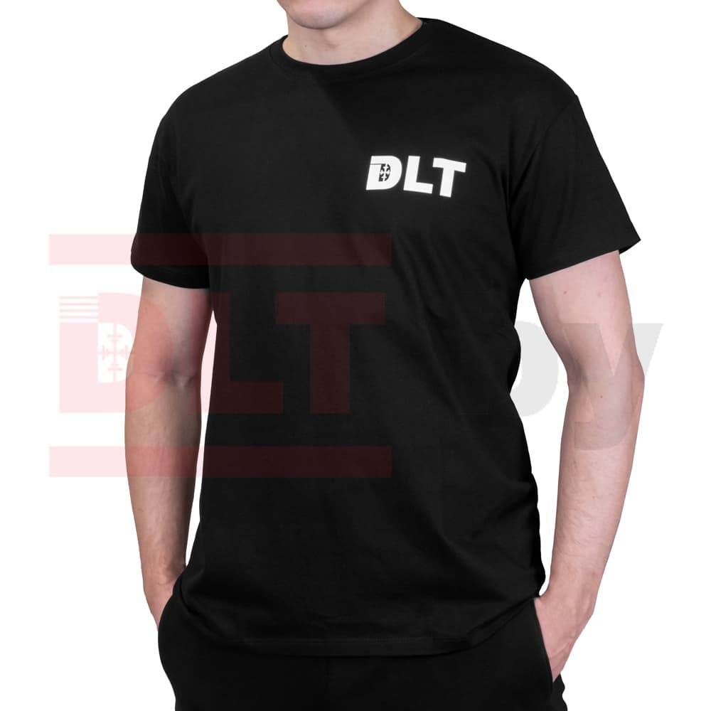 Футболка DLT, размер S, черная, арт.5143