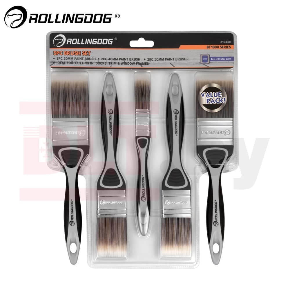 Набор кистей Rollingdog BT1000 20/40/40/50/50мм, полиэстер, серия Professional, арт.10440