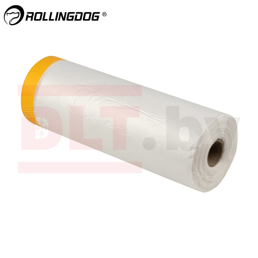 Укрывное полотно на малярной ленте Rollingdog WASHI-SHIELD 8мкм, 150см*30м, арт.80261