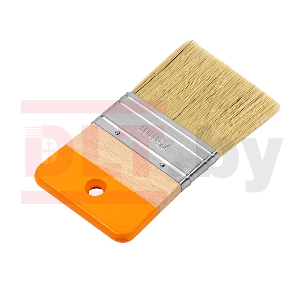 Кисть с короткой ручкой Rollingdog Design 75мм, прямой срез, смешанная щетина, серия Professional, арт.10695 - фото 2