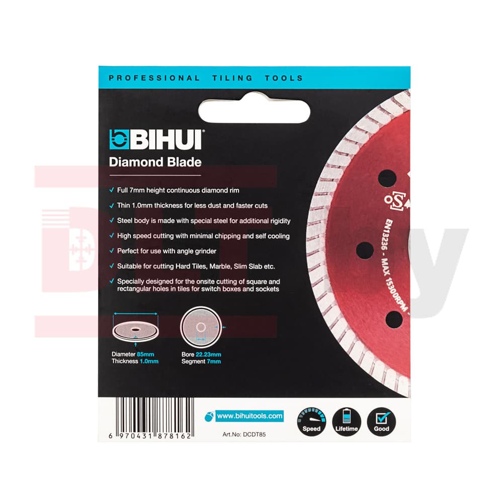 Алмазный диск BIHUI B-TURBO, 85х1,0мм, арт.DCDT85 - фото 7