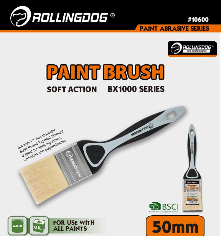 Кисть Rollingdog 20мм, прямой срез, синтетика, серия Professional, арт.10597 - фото 3