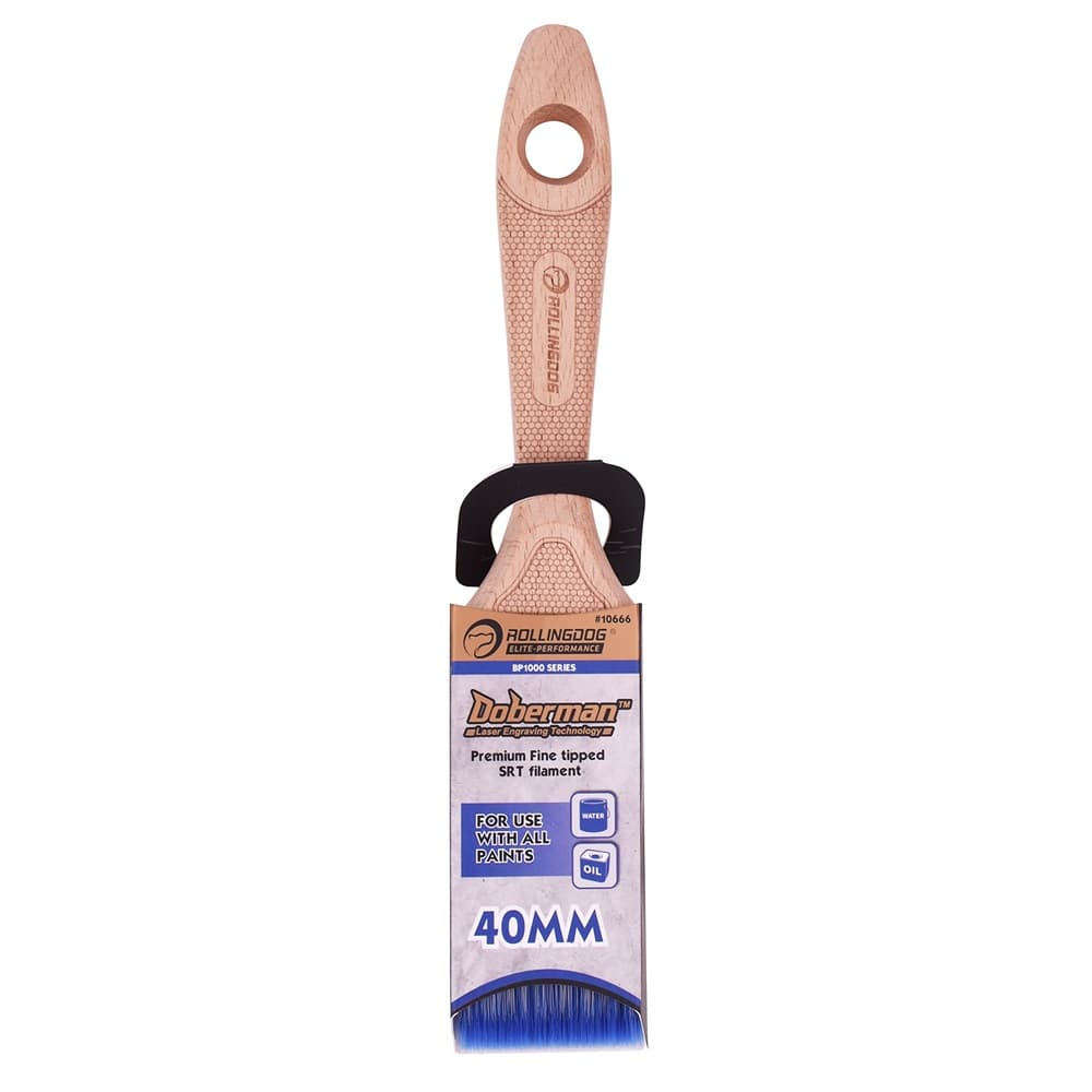 Кисть Rollingdog BP1000 40мм, прямой срез, синтетика, серия Elite, арт.10666 - фото 2