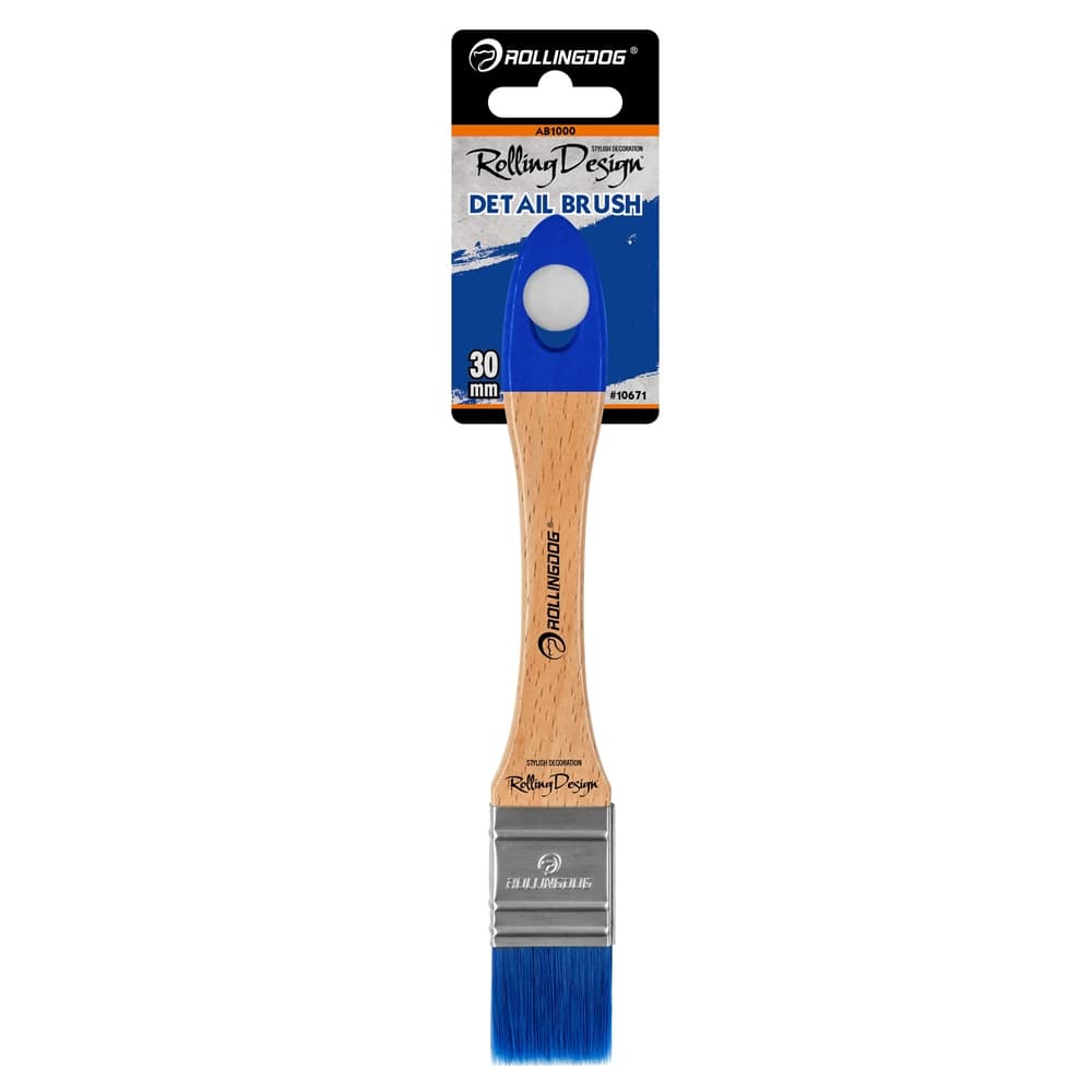 Кисть Rollingdog Detail Brush 30мм, прямой срез, синтетика, серия Elite, арт.10671 - фото 2