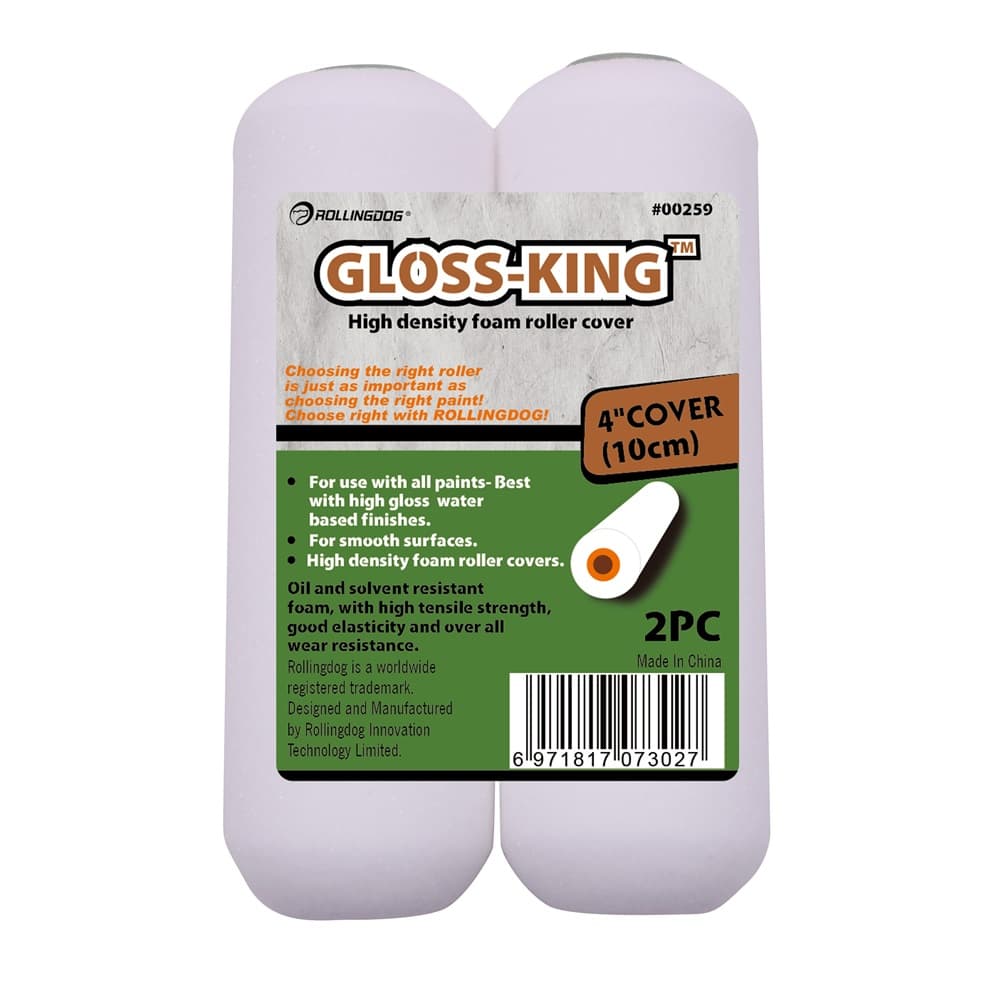 Набор валиков Rollingdog GLOSS-KING 100мм, 2шт, для бюгеля 6мм, поролон, арт.00259 - фото 2