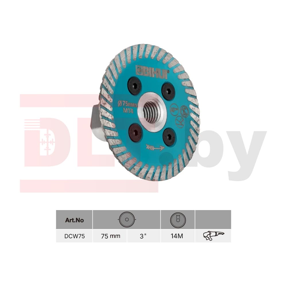 Алмазный диск BIHUI MINI THIN TURBO, 75мм, арт.DCW75 - фото 2