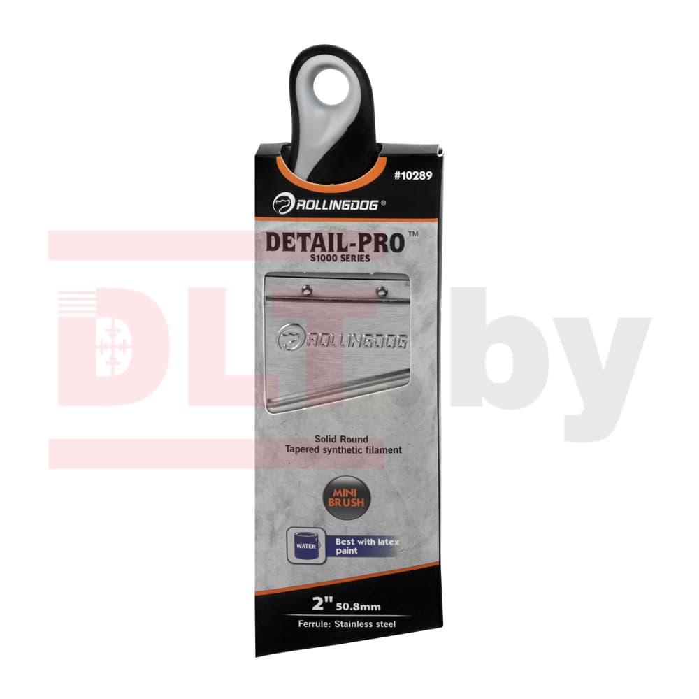 Кисть с короткой ручкой Rollingdog 50мм, угловой срез, синтетика серия Professional, арт.10289 - фото 3