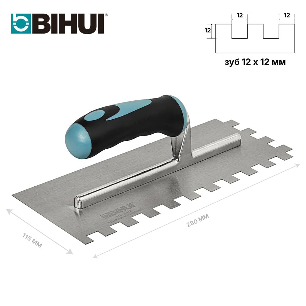 Гребенка из пружинной стали BIHUI 280*115мм, зуб 12мм, арт.PTCB12