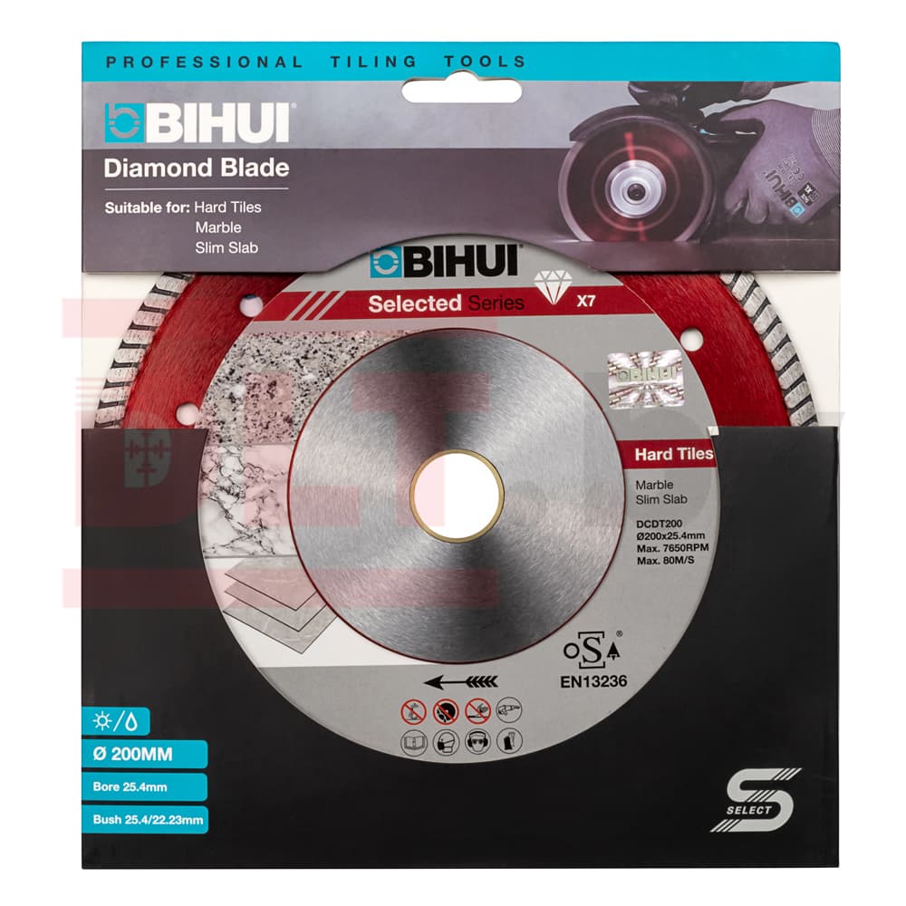 Алмазный диск BIHUI B-TURBO, 200х1,6мм, арт.DCDT200 - фото 5