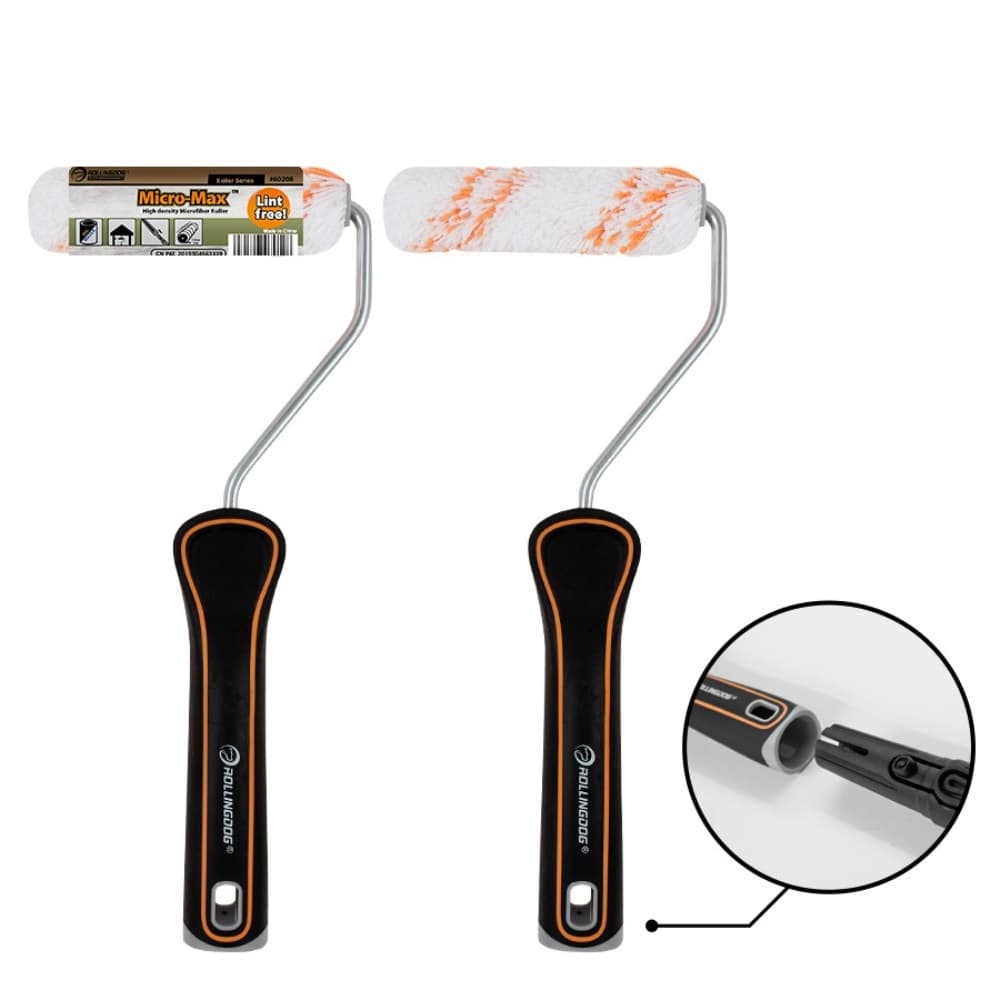 Валик с бюгелем Rollingdog MicroMax 100мм, ворс 12мм, микрофибра, арт.60208 - фото 2